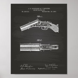 Breech Loading Gun 1883 Patent Art - kretskort Poster
