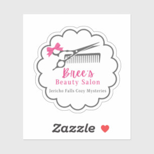 Bree's Beauty Salon Logotyp Sticker Klistermärken