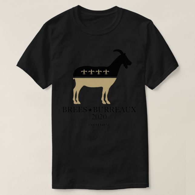 Brees Burreaux 2020 Black Guld T Shirt (Design framsida)