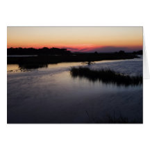 Breezy Bukt Sunset Blank Card