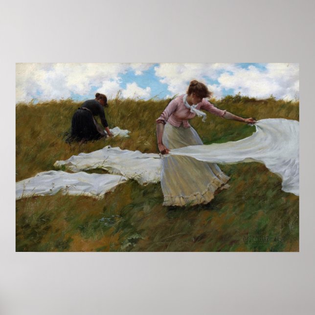 Breezy Day av Charles Courtney Curran Poster (Framsidan)