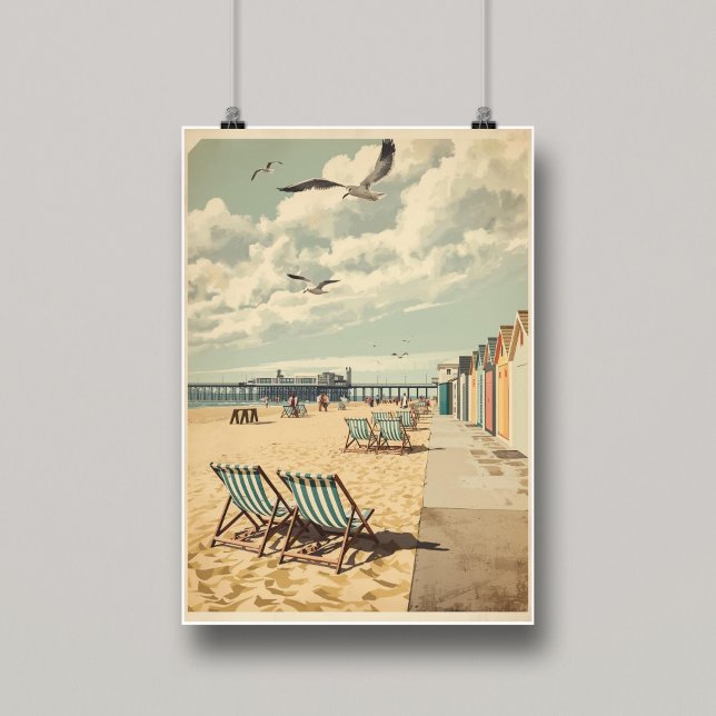Breezy Days in Brighton – British Seaside Coastal  Poster (Skapare uppladdad)