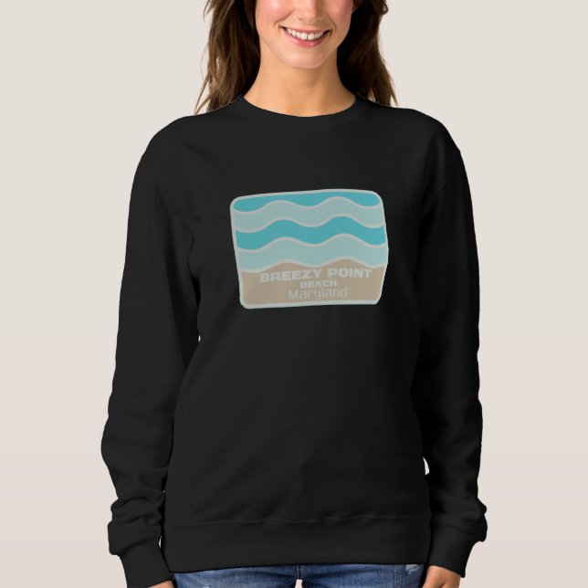 Breezy Point Beach Maryland Waves Vacation Souveni T Shirt (Framsida)