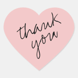 Breezy Rosa Heart Tack Sticker Hjärtformat Klistermärke
