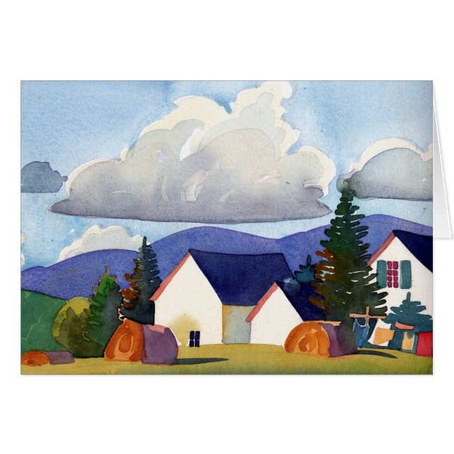 Breezy sommareftermiddagkort hälsningskort (Framsidan Horizontal)