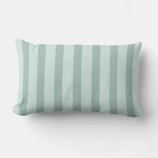Breezy Stripe Pillow in Beachy Vintage Grönt Lumbarkudde (Framsida)