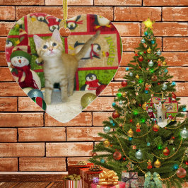 Breezys julprydnad - Katt/Kitten Julgransprydnad Keramik