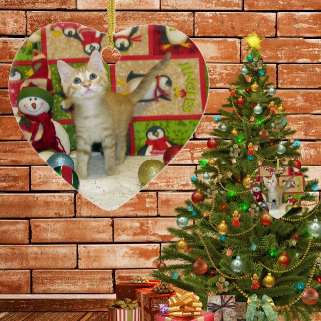 Breezys julprydnad - Katt/Kitten Julgransprydnad Keramik (Skapare uppladdad)