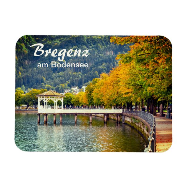 Bregenz am Bodensee i Österrike Magnet (Horisontell)