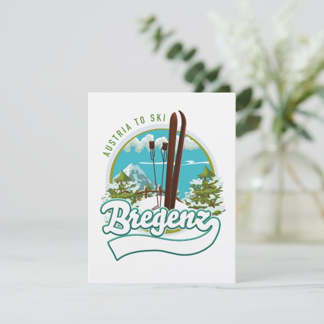 Bregenz austria to ski logotyp (Stående Fram)