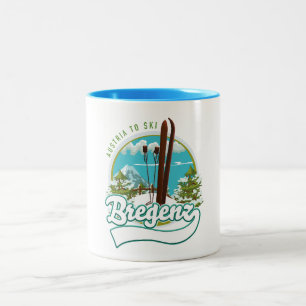 Bregenz austria to ski logotyp Två-Tonad mugg