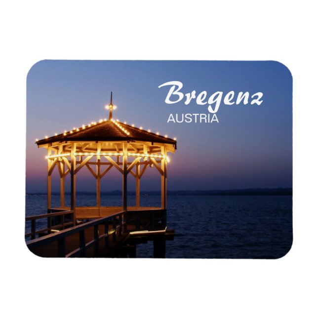 Bregenz i Österrike - Premium Magnet (Horisontell)