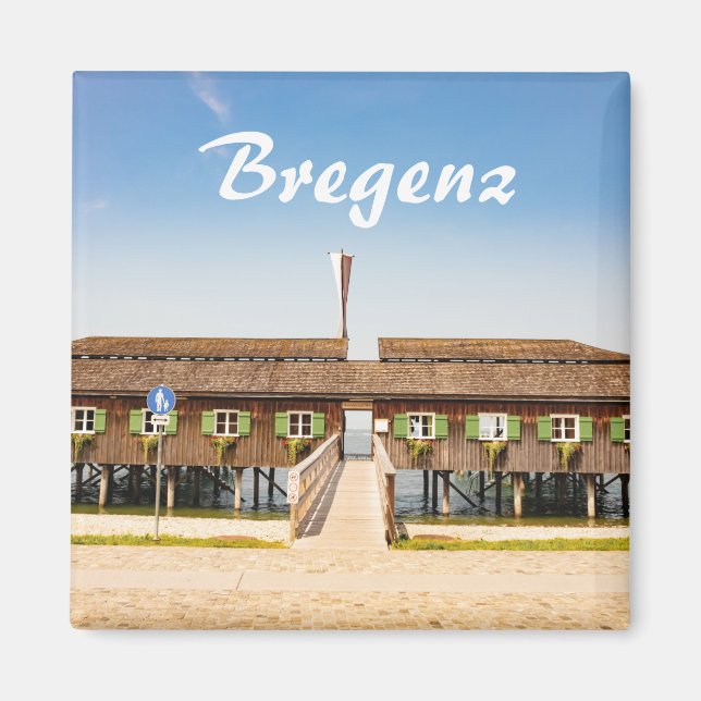 Bregenz vid Sjö Constance i Österrike Souvenir Magnet (Framsidan)
