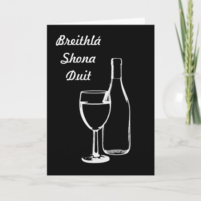 Breithlá shonaduit/irländsk Gaelicgrattis på Kort (Framsida)