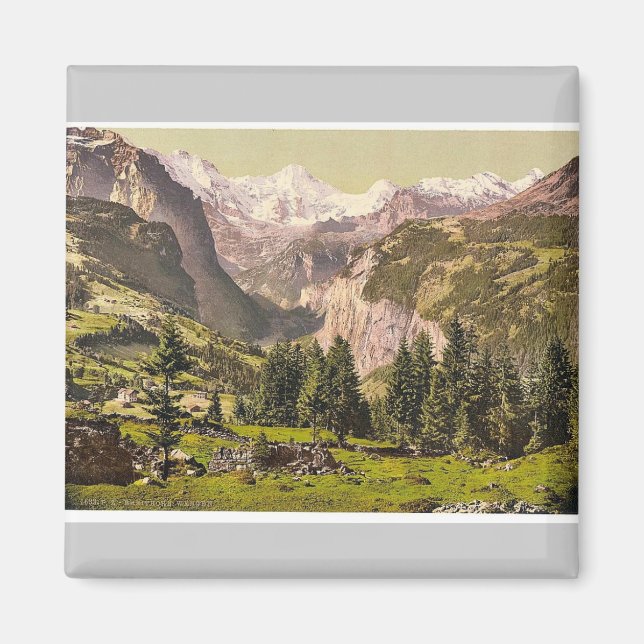 Breithorn från Schengen, Bernese Oberland, Schweiz Magnet (Framsidan)