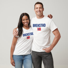 BREKSTAD Norge Flagga T Shirt