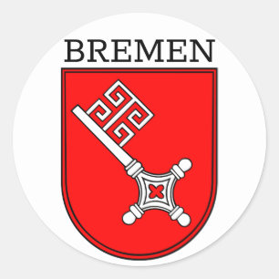 Bremen Jackar av Arm Button Runt Klistermärke