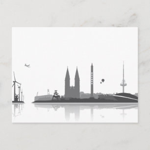 Bremen Skyline - Postkarte / Grußkarte Vykort