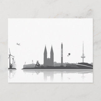 Bremen Skyline - Postkarte / Grußkarte Vykort