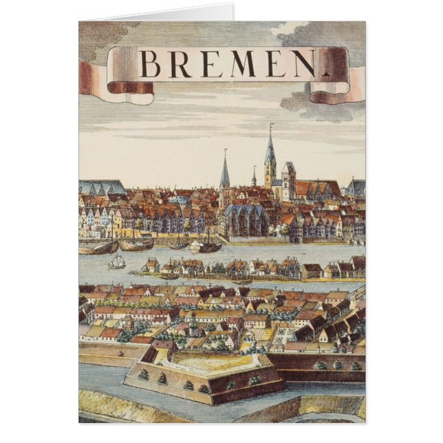 Bremen, Tyskland, 1719 OBS Kort (Framsidan)