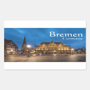 Bremen Tyskland Rektangulärt Klistermärke