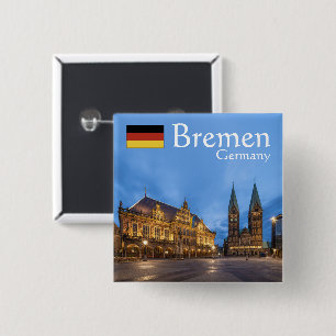 Bremen Tyskland Souvenir Knapp