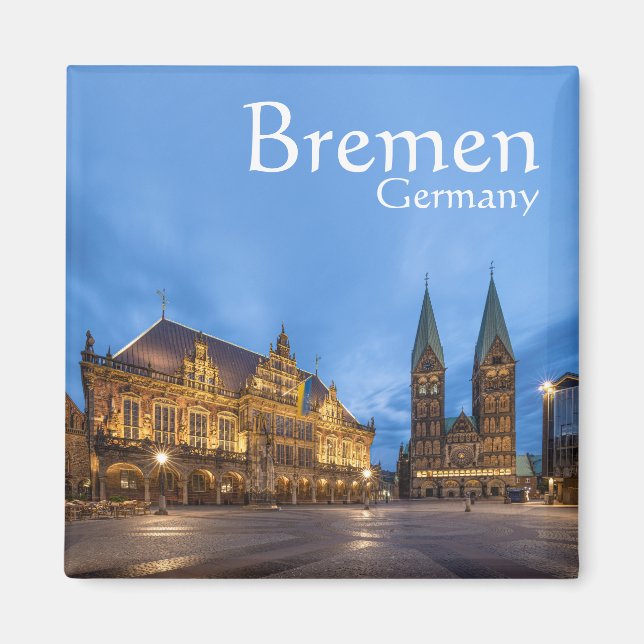 Bremen Tyskland Souvenir Magnet (Framsidan)