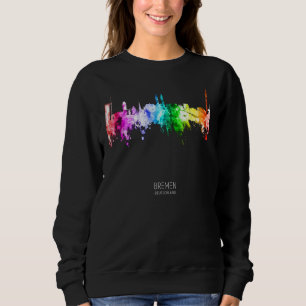 Bremen Tyskland Stadssiluett Skyskrapor T Shirt