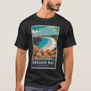 Bremer Bay Australia Illustration Travel Art Retro T Shirt
