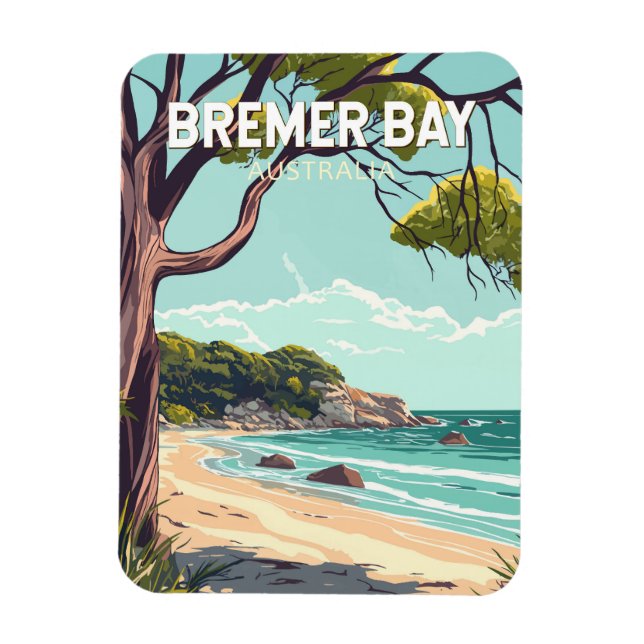 Bremer Bay Australia Travel Art Vintage Magnet (Vertikal)