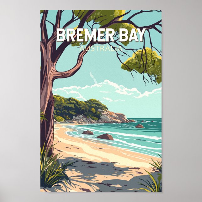 Bremer Bay Australia Travel Art Vintage Poster (Framsidan)