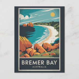Bremer Bay Australien Illustration Resa Konst Retr Vykort