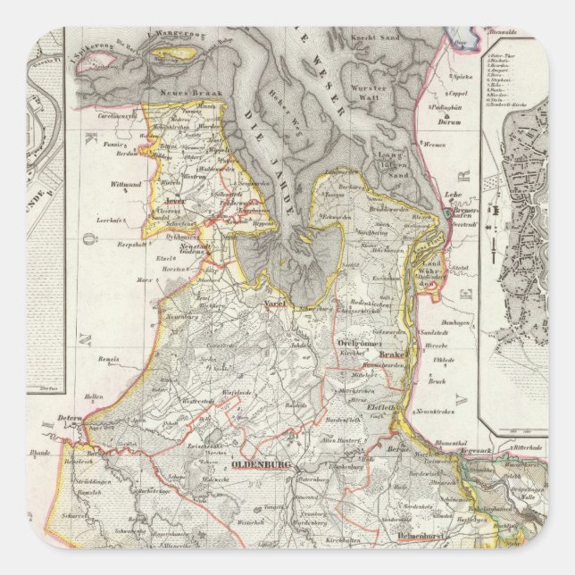 Bremerhaven Tyskland Fyrkantigt Klistermärke (Framsida)