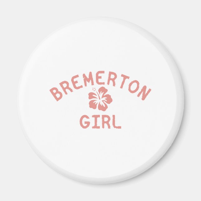 Bremerton Rosa Girl Magnet (Framsidan)