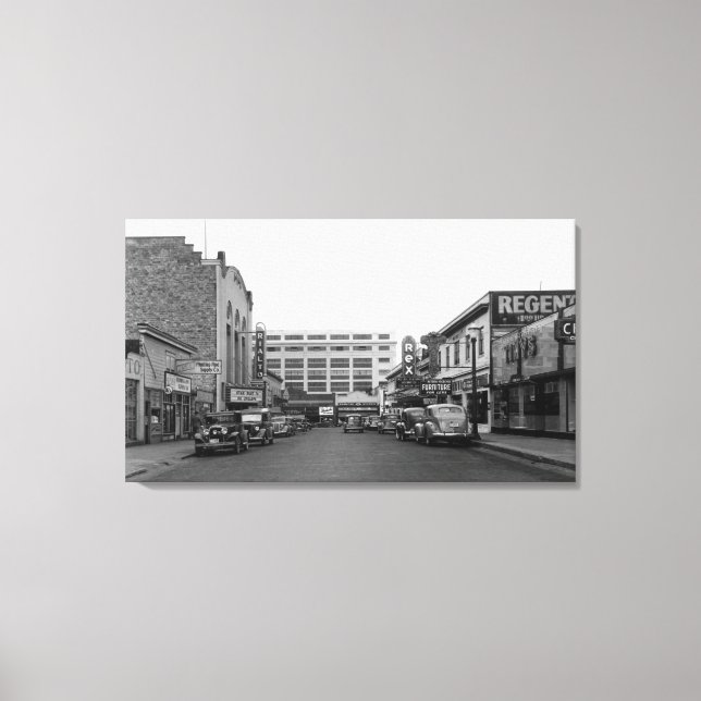 Bremerton, WA Street Scene Town View-foto Canvastryck (Framsida)