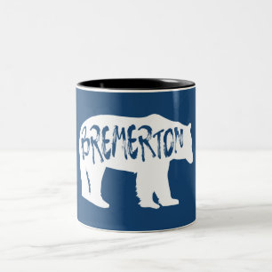 Bremerton Washington Bear Två-Tonad Mugg