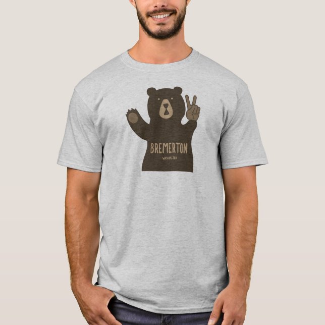 Bremerton Washington Fredens Björn T Shirt (Framsida)
