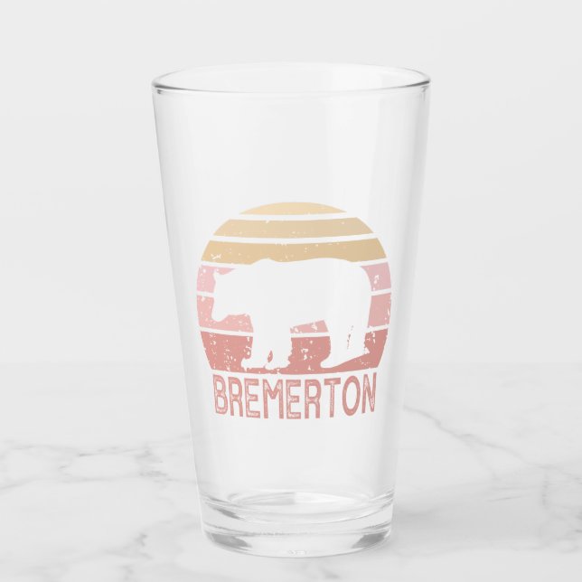 Bremerton Washington Retro Bear Glaskopp (Framsida)