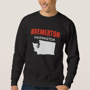 Bremerton Washington USA Stat Amerika Resa Wash Lång Ärmad Tröja