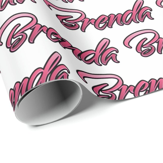 Brenda faded pink personalisiertes Geschenkpapier Presentpapper (Rullad Hörn)