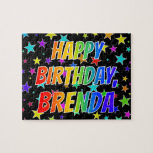 ’BRENDA’ First Namn, Roligt ’GRATTIS PÅ FÖDELSEDAG Pussel