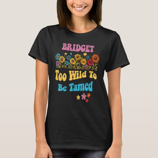 BRENDA Namn Cute Retro Girls Wildblomma BRENDA Nam T Shirt (Framsida)