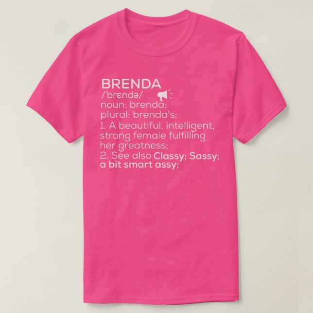 Brenda Namn Definition Brenda Female Namn 1 T Shirt (Design framsida)