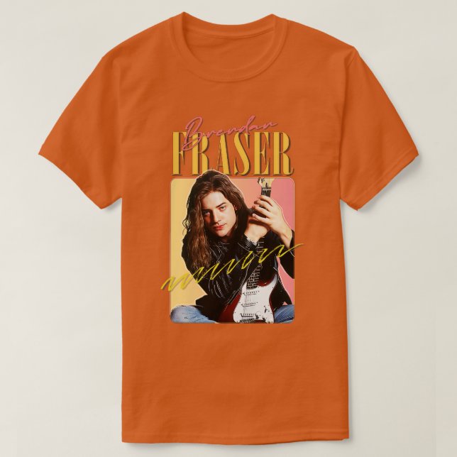 Brendan Fraser 90s Aesthetic Fläkt Design T Shirt (Design framsida)