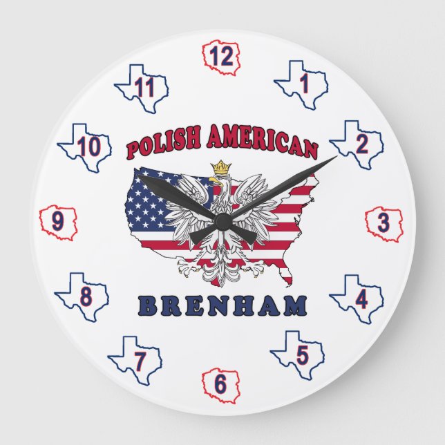 Brenham Texas, polsk amerikansk Stor Klocka (Framsida)