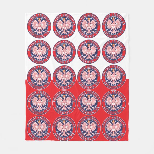 Brenham Texas polska American Eagle Fleecefilt (Framsidan)