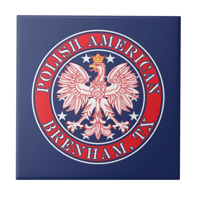 Brenham Texas polska American Eagle Kakelplatta (Framsidan)