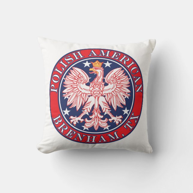 Brenham Texas polska American Eagle Kudde (Framsida)