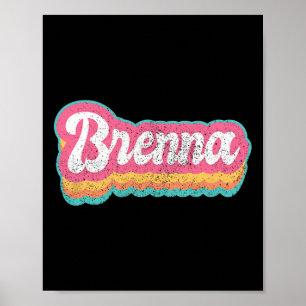Brenna First Namn Girl Vintage 70 s 80-tal Persona Poster