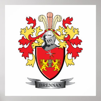 Brennan Family Crest Jackar om Arm Poster
